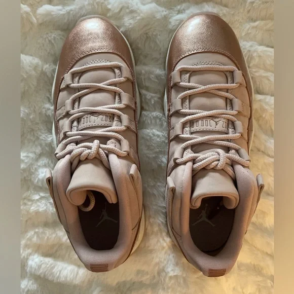 Women's Rose Gold Air Jordan 11 Retro Low